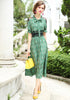 print Floral A-line lady silk dress 2023 sweet young dress women's summer age reduction Simplicity beauty lace skirt