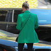 Hailey's Same Green Suit Casual Spring Summer Street Daily Female Wear/Hailey Women'S Blazer Classic Fit Single Breasted