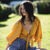 Half Sleeve Crop Top Women V Neck Sexy Top 2023 Ladies Warp Summer Top