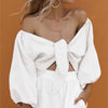 Half Sleeve Crop Top Women V Neck Sexy Top 2023 Ladies Warp Summer Top