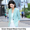 Half Sleeve Elegant Striped Spring Summer Blazers Jackets Coat for Women Formal Uniform Designs Business Work Wear Suits Blazers