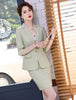 Half Sleeve Suits Women 2022 Summer Temperament Business Formal Pink Blazer And Skirt Office Ladies Work Wear