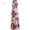 Halter Style Casual Loose Female Summer Floral Dress Boho Long Maxi Holiday Party Sleeveless Dress Clothes