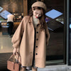 Han Edition Student 2023 Autumn/winter Long Short Coat Cloth Coat Whom The 2023 Little Woolen Sleeve Style Sleeve Length(cm)