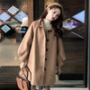 Han Edition Student 2023 Autumn/winter Long Short Coat Cloth Coat Whom The 2023 Little Woolen Sleeve Style Sleeve Length(cm)