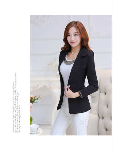 casual office lady  spring autumn women blazer jacket
