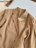 HanOrange 2023 Autumn Oblique Placket Lapel Suit Jacket Wool Women Wide Loose Blazer Coat Female Black/Light Brown