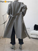 HanOrange 2023 Autumn Heavy Temperament X-long Suit Jacket Women Loose Blazer Female Black/Grey Bean Green