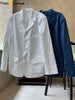 HanOrange 2023 Summer Fashionable Raw Edge Simple Silhouette Casual Blazer Women Loose Thin Light Sun Protection Jacket Female
