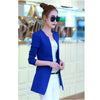 Autumn Female Casual Single Button Slim Fit Blazer Women Jacket Black/Orange/Rose/Wine Red/Green/Blue/Camel