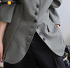 HanOrange Early Autumn Japanese Style Loose Blazer Women Designer Style Neutral Profile Suit Jacket Single Breasted Outwear