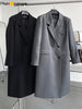 HanOrange Over Knee Long Blazer Women Spring Autumn Long Overcoat Female Black Long Trench Coat Women