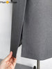 HanOrange Over Knee Long Blazer Women Spring Autumn Long Overcoat Female Black Long Trench Coat Women