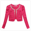 Spring Ladies Sweet Beading Knitted Shawl Air Conditioning Women Short Blazer