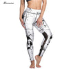 New Women Mesh Patchwork Fitness Leggings Marble Texture Ink Print Quick Dry Breathable Leggins Womens Tyat Sportswear