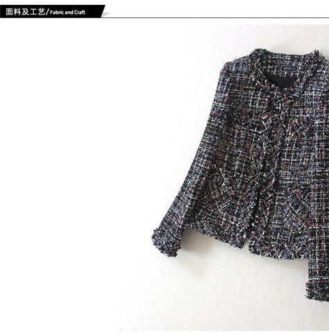 Handmade 2022 Runway Designer Luxury Fashion Blazer Suits Hidden Breasted Tweed Tassel Short Coat Blazer Pink Green Grey