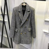 Handmade 2022 Runway Designer Luxury Fashion Blazers British Vintage Herringbone Colorful Buttons Tweed Blazers