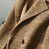Handmade Women Wool Blazer 90%Wool Plaid Office Lady Blazer 2023 Autumn Winter Two Pocket Jacket Wool Coat Female K631