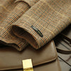 Handmade Women Wool Blazer 90%Wool Plaid Office Lady Blazer 2023 Autumn Winter Two Pocket Jacket Wool Coat Female K631