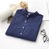 Oxford Blouse Office Women Button Shirt Long Sleeve Turn Down Collar Solid Ladies Top White Blue Shirt 2022 Autumn New
