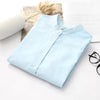 Oxford Blouse Office Women Button Shirt Long Sleeve Turn Down Collar Solid Ladies Top White Blue Shirt 2022 Autumn New