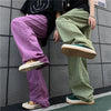 Harajpoo Couple Pant 2022 Spring Autumn Korean INS Trendy Hip-Hop High Street Loose Straight Widespread Casual Solid Color Jeans