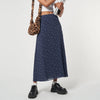 Harajuku Bodycon Skirt Women Y2K Midi Skirts Floral Print High Waist A-Line Skirt Summer E-Girls Vintage 90s Streetwear Skirts