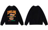 Harajuku Hoodie Sweatshirt Streetwear Hip Hop Hamburger Print Pullover Harajuku Crewneck Casual Cotton Loose Tops Couple