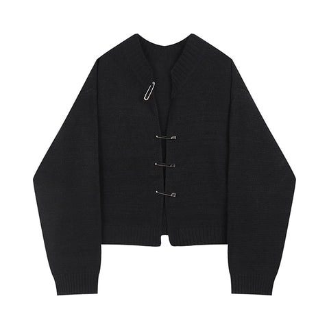 Harajuku Ins Knitted Cardigan Sweater Street Women Autumn Winter Cardigan Long Sleeve Emo Casual Loose Gothic Y2K Loose Knitwear