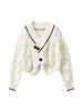 Harajuku Korean Style White Knitwear Tops Coat Autumn Winter Sweet College Style Sweater Female Student Loose Casual Cardigan