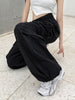 Harajuku Loose Casual Parachute Pants Y2K Streetwear Wide Leg Baggy Cargo Trousers Female Hippie Korean Edgy Jogging Sweatpants