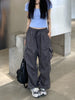 Harajuku Loose Casual Parachute Pants Y2K Streetwear Wide Leg Baggy Cargo Trousers Female Hippie Korean Edgy Jogging Sweatpants