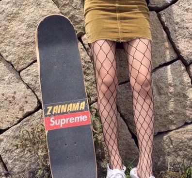 Harajuku Punk Mesh Sexy Holes Women's Black Legging