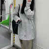 Harajuku Sweater Women Loose Lazy Tops Y2K Emo Alt Grey Hole Knitted Sun Protection Outerwear Pullover Goth Aesthetic Sweaters