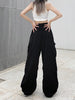 Harajuku Vintage Parachute Cargo Pants Women Y2k Streetwear Bf Wide Leg Trousers Oversize Jogging Techwear Sweatpants