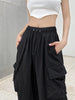 Harajuku Vintage Parachute Cargo Pants Women Y2k Streetwear Bf Wide Leg Trousers Oversize Jogging Techwear Sweatpants