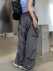 Harajuku Vintage Parachute Cargo Pants Women Y2k Streetwear Bf Wide Leg Trousers Oversize Jogging Techwear Sweatpants