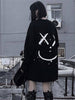 Harajuku Women Alt Emo Tshirts Oversized Long Sleeve E Girl Pullovers Hip Hop Punk Streetwear Tees Black Loose T-Shirt Clothes