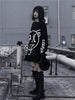 Harajuku Women Alt Emo Tshirts Oversized Long Sleeve E Girl Pullovers Hip Hop Punk Streetwear Tees Black Loose T-Shirt Clothes