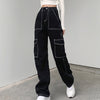Harajuku Y2K Multi Pockets Patchwork Baggy High Waist Jeans Streetwear 100% Cotton Women Denim Trouser Loose Pants Punk Jeans