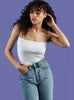 Harajuku vintage sexy retro unif style candy color colorful knitted crop camis crop top YQ-467