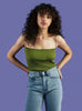 Harajuku vintage sexy retro unif style candy color colorful knitted crop camis crop top YQ-467