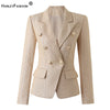 Harley2023  Spring Collection Texure Pattern Formal Jacket Women Blazer
