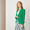 HarleyClassic Design Women Elegant Style Casual Blazers Solid Color Slim Autumn Green Blazer