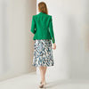 HarleyClassic Design Women Elegant Style Casual Blazers Solid Color Slim Autumn Green Blazer