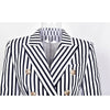 HarleyEurope and America Street-Wear Striped Printed Top Jacket Two Colour Slim Blazer