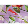 HarleyEuropean American High Street Design Women Flower Printing Shirt Romantic Pattern Purple Loose 70% Silk Blouse