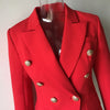 HarleyEuropean American Women Casual Blazer Double Breasted  Red Blazers