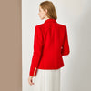 HarleyEuropean American Women Casual Blazer Double Breasted  Red Blazers