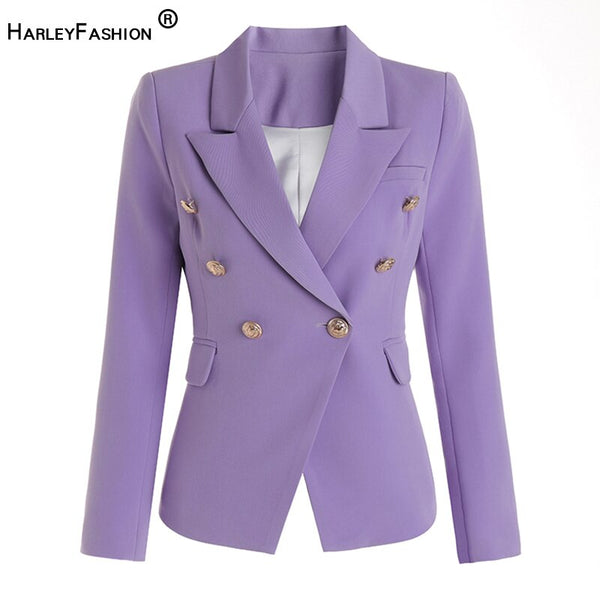 Harley Women Classic Design Slim Purple Blazer Candy Color All-match Stunning Casual Blazers Fit Jackets